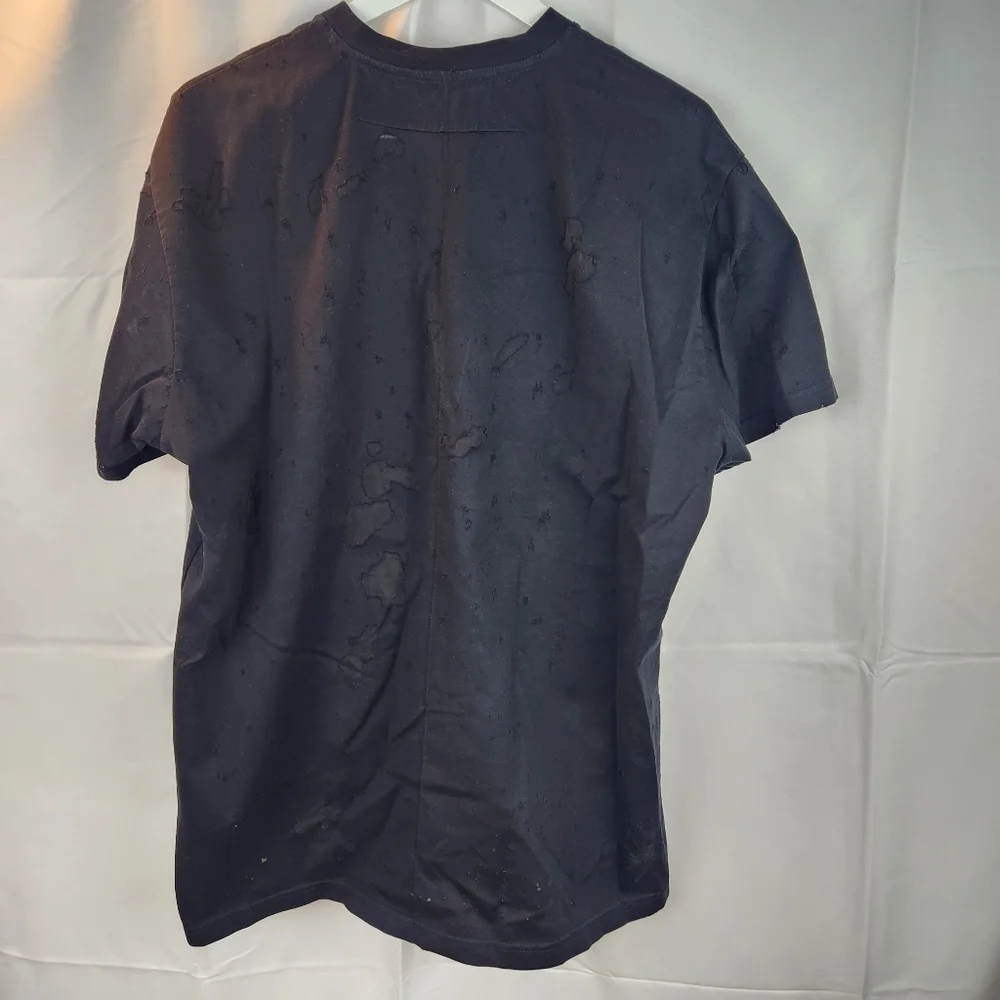 Givenchy black logo Distressed tshirt size L in EUC - Picture 10 of 11